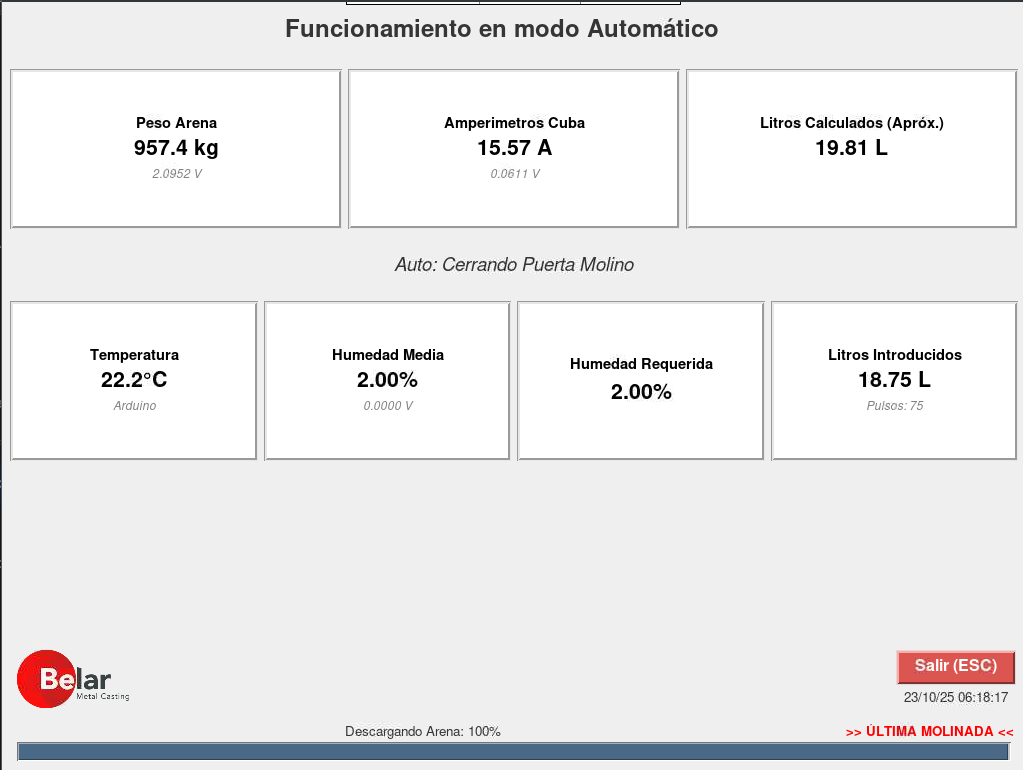 Detalle de la interfaz